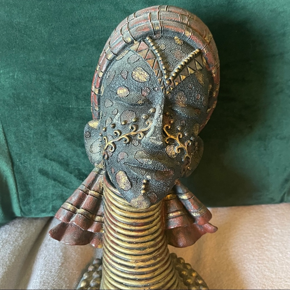 African Neck Ring Statue